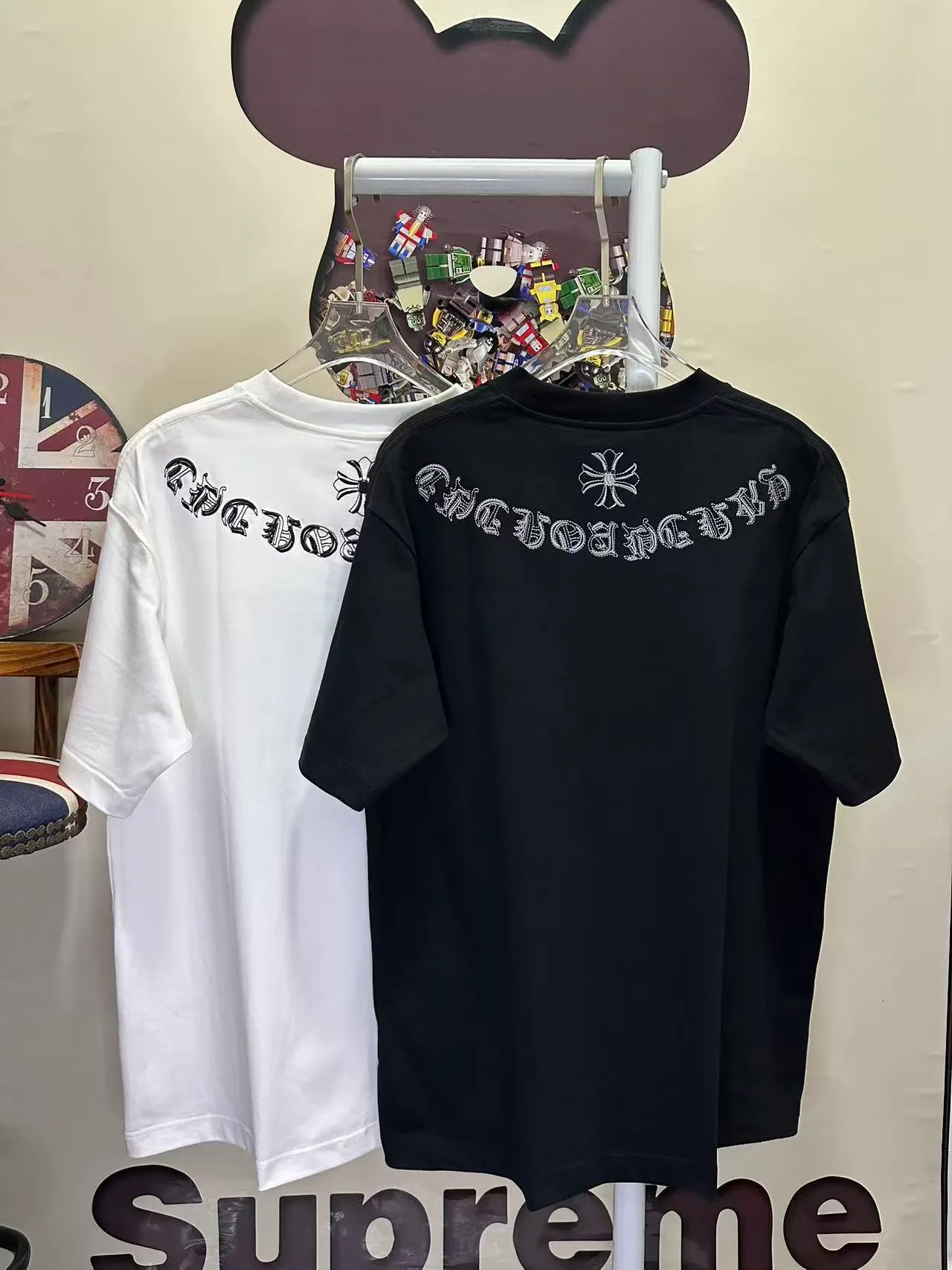 L 26875# 𝗖𝗵𝗿𝗼𝗺𝗲 𝗛𝗲𝗮𝗿𝘁𝘀 2026 New Arrival Original ！ ： ➕100% 。 ➕ ➕3D ➕ ： ！ ！ ：Black White Size：S XXL